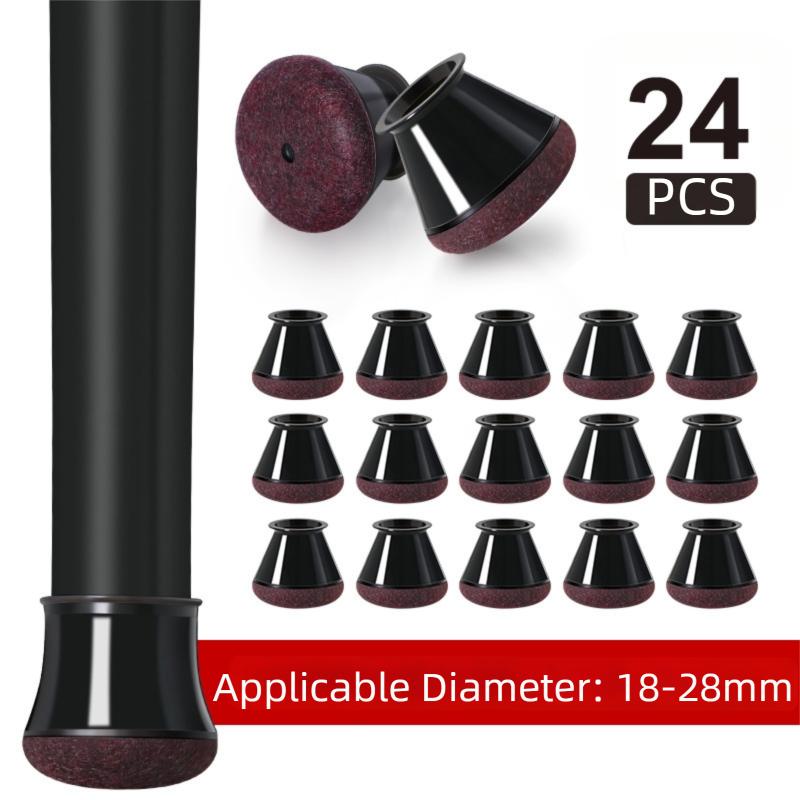24 Pcs Chair Leg Protectors for Hardwood Floors Silicone Chair Caps Covers Feet Furniture Pads Sliders Wrapped Felt Bottom