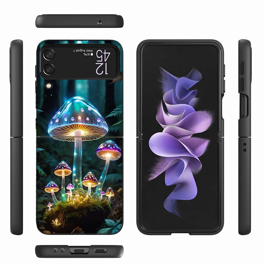 

Чехол для телефона Лес Мечты с изображением грибного домика для Samsung Z Flip 6 7 5G Z Flip 5 Galaxy Z Flip 3 4 5G ZFlip Ударопрочный Жесткий C Galaxy Z Flip 4 5G