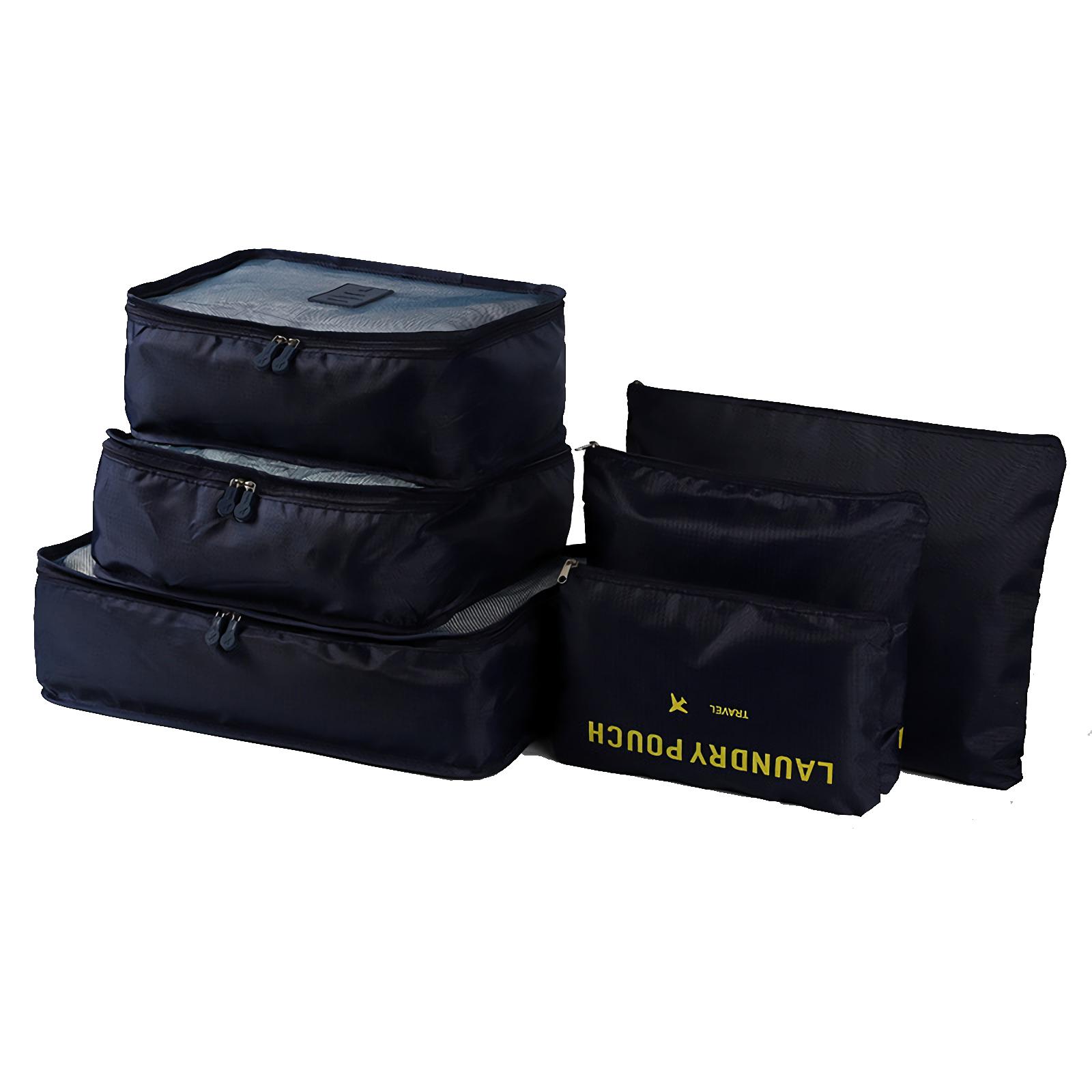 

6 шт., упаковочные кубики, сумки-органайзеры для багажа, прочные органайзеры для упаковки багажа в путешествиях, набор с чёрный