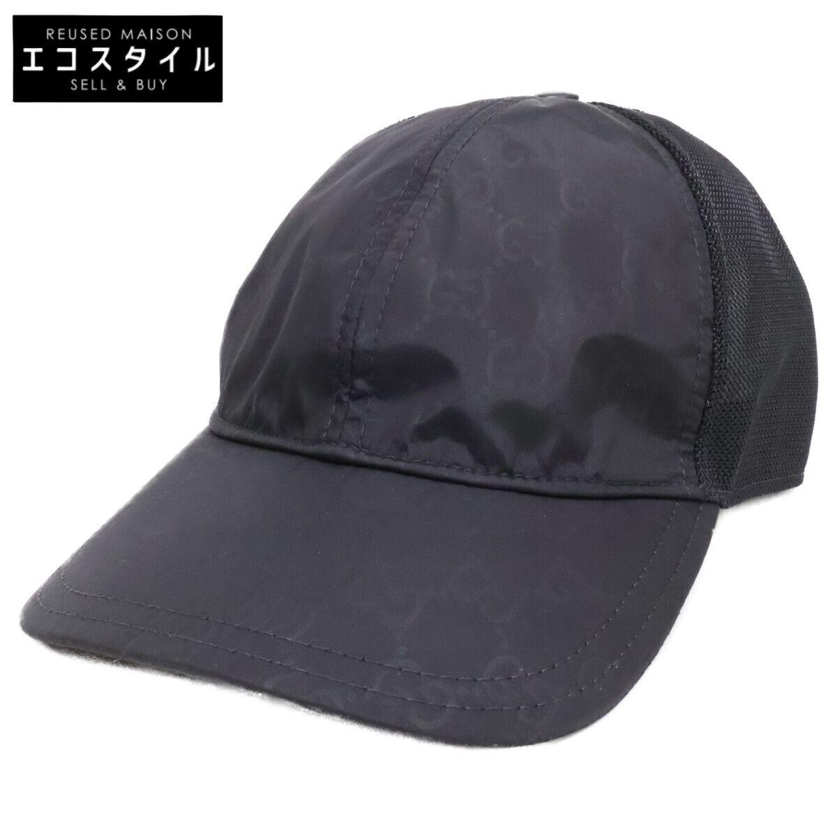 Used GUCCI 510950 4HD47 GG Nylon Mesh Baseball Cap L 59cm