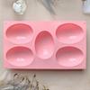 Easter Egg Silicone Mold 5 Cavity Egg Shape Easter Baking Mold Non-Stick Chocolate Mold Freezer Safe Mold for Jelly Ice Cream Candy Dessert