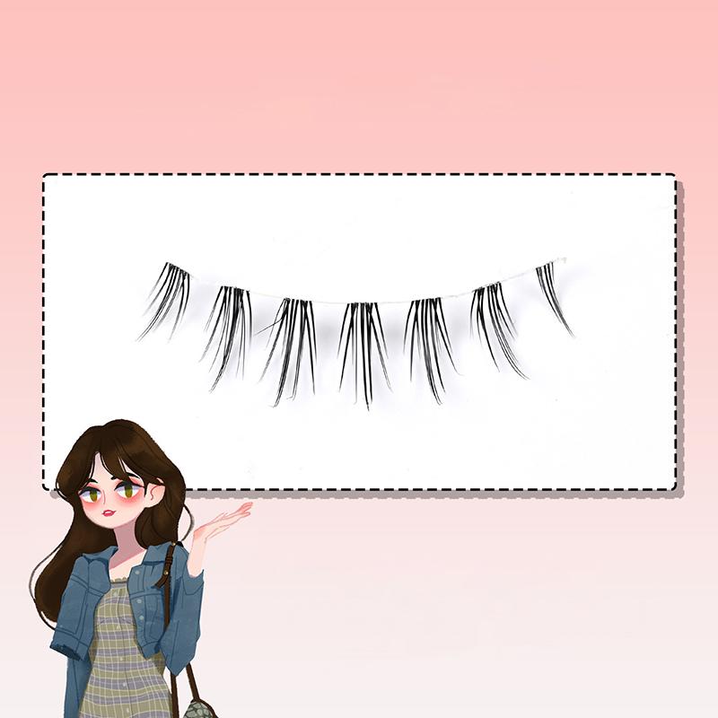 

Накладні вії Корейський макіяж нареченої Багата дочка Волосся феї Натуральні Багаті Кольорові Імітація Дівочої групи з коміксів чорний