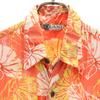 IOLANI 90s Old Leaf Pattern Short sleeve Aloha shirt S Orange series Men's Used