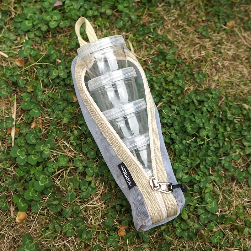 1 Set Portable Camping Spice Kit Outdoor Travel Spice Container Bag Clear Seasoning Bottles Travel Spice Holder Container Set