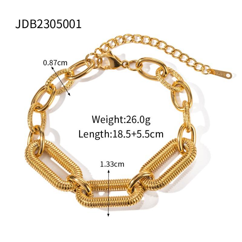 Stainless Steel Cuban Bracelet - High-end Accessory - Electroplated Titanium Steel Bracelet - Women's Accessory