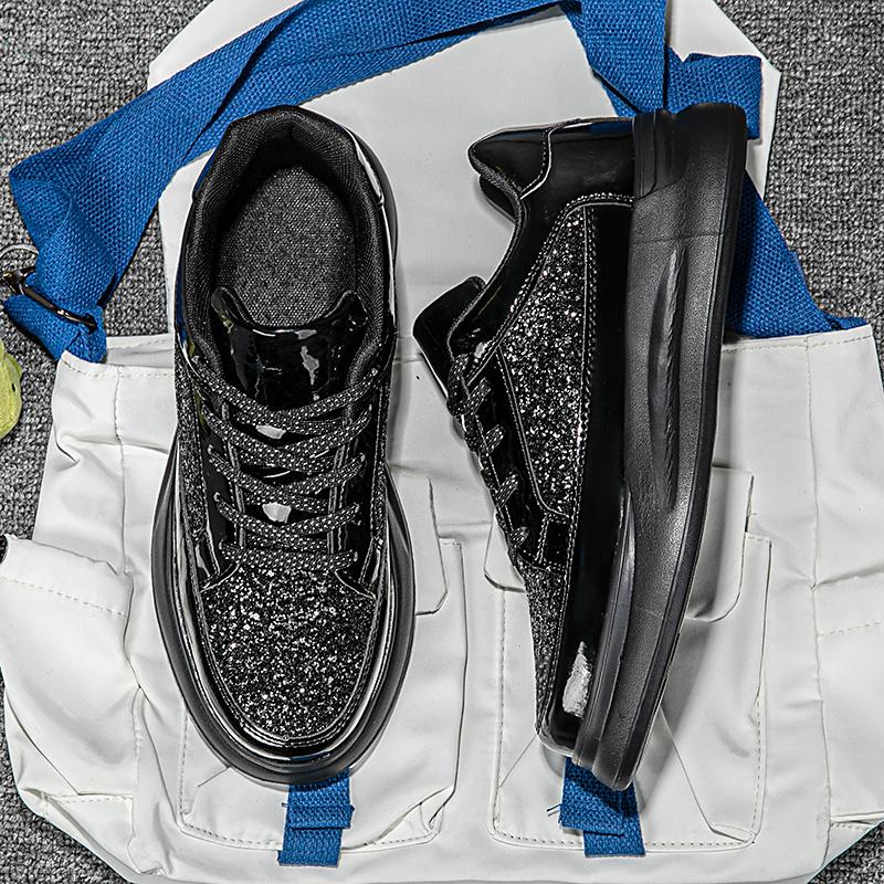 MCTIN Обувь для женщин, кроссовки на платформе с пайетками, для пар, легкая нескользящая обувь для мужчин