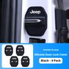 2/4PCS Car Door Lock Buckle Silicone Anti-Collision Protective Cover for Wrangler Grand Cherokee Renegade Compass Gladiator