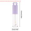 2.5ml Pink Heart-shaped Lip Enamel Tube With Keychain And Brush Rod Lip Gloss Tube Empty Bottle Lips Glaze Container Makeup Tool