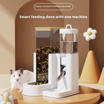 Water Dispenser Leak Proof Food Small Pet Supplies Large Capacity 2In1 Hamster Feeder And Waterer Leakproof Automatic Feeder