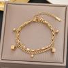 Meichen 18k Gold Non-Fading Titanium Steel Women's Fashion Bracelets - Simple, Versatile, Trendy European and American Style.