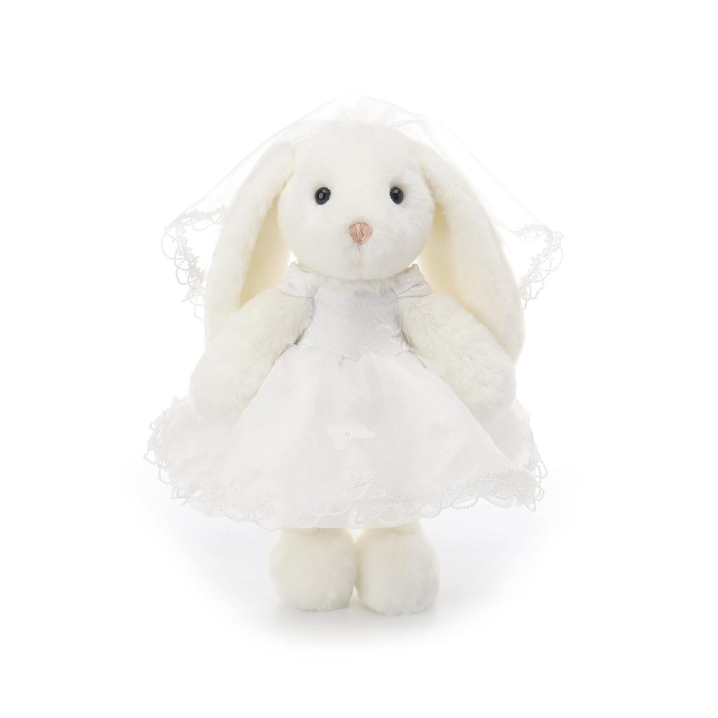 Jucărie de pluș Iepuraș Mireasă Caisă, Moale și Drăguță, Iepuraș Mireasă Pufoasă pentru Băieți și Fete, 22cm