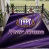 Custom Text Printed Rug Anderlecht FC Non Slip Floor Carpet For Home Room Decor