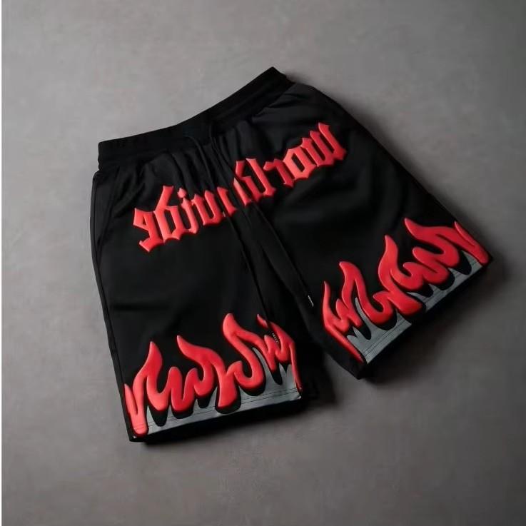 Shorts Rot Schwarz Feuerflamme 3D-Druck Training Muay Thai Kickboxen Boxen MMA Unisex Sport Fitnessstudio Workout Schnelltrocknend Elastischer Bund