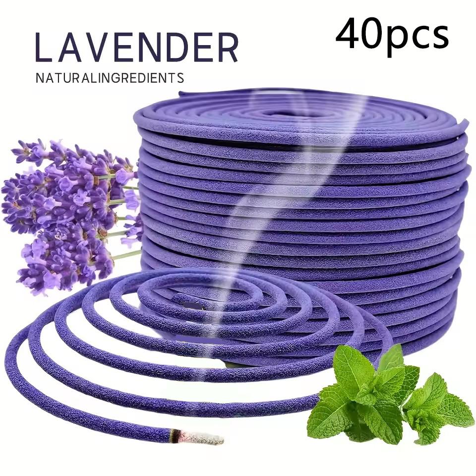 

Y 40pcs Lavender Coil Incense Aromatherapy for Patio, Porch, Poolside, Camping Garden Home Outdoor Air Freshing Fragrance Lavender