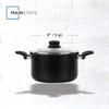 Aluminum Non-Stick Dutch Oven 5QT with Glass Lid Dishwasher Safe Easy Clean Riveted Handle Tempered Glass Suitable All Cooktops