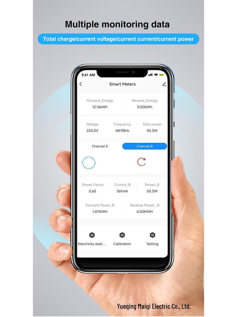 Graffiti Smart WiFi Zähler: Stromverbrauch, Stromstärke, Spannung überwachen und Benachrichtigungen erhalten