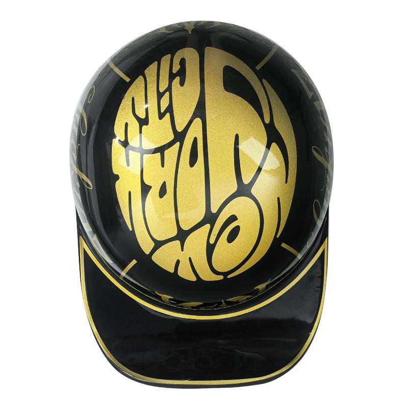 ABS Motorcycle Half Helmet with Peak - Quick-Release & Impact-Resistant