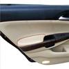 1 Set Beige Leather Car Inner Door Panel & Armrest Cover For Honda Accord 8th