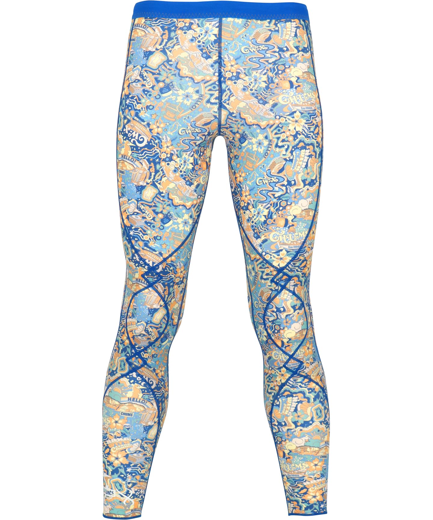 

sports tights Reduces knee strain and muscle fatigue during exercise Long length Jogging Walking LNO310 BU [CWX/Wacoal] Men s [CHUMS collaboration]