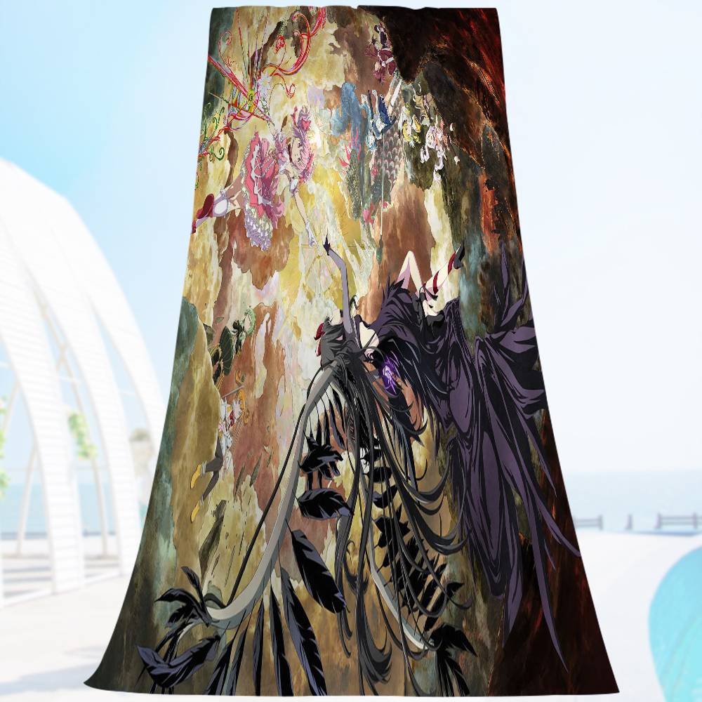 anime dark P-Puella Magi M-Madokas M-Magicas Microfiber Printed Beach Towel Mountain Climbing Beach Swimming Running Absorbent Towel