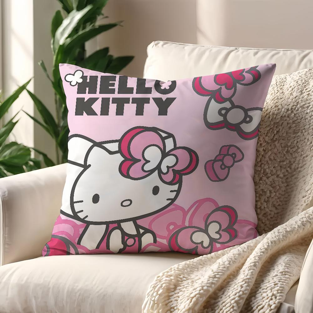Cartoon H-Hello K-Kitty Cushion Cover For Pillow Printing Sofa Decoration Home Car Room Coffee Shop Office Nordic Simplicity