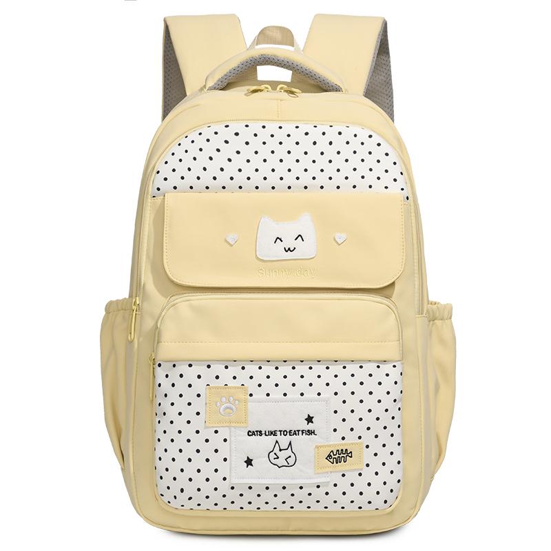 College Style Student Schoolbag Color Block Women's Lightweight Large Capacity Backpack