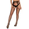 2 Pairs European and American Popular Open Crotch Lace Transparent Suspender Black Silk Sexy Fishing Net Stockings Anti Slip Garter Belt for Women