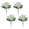 Artificial Mums Bundle Realistic Faux Daisies with Bendable Stems UV Resistant Fall Flowers for Autumn Home Window Box Vase Outdoor Decoration