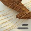 Trendy Double Layer Stackable Necklace for Women, 18K Gold-Plated Titanium Steel, European Style