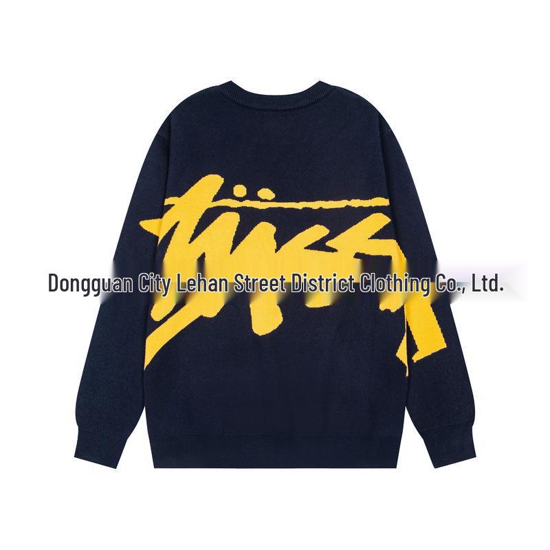 European-American Autumn 2026 Retro Waffle Knit Logo T-Shirt