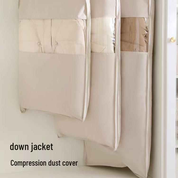 Down Jacket Dustproof Compression Hanging Bag - Wardrobe Clothing Cover