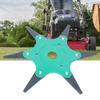 6 Teeth Brush Cutter Steel Blade 65mn Agricultural Lawn Mower Grass Trimmer Eater Head (Green)