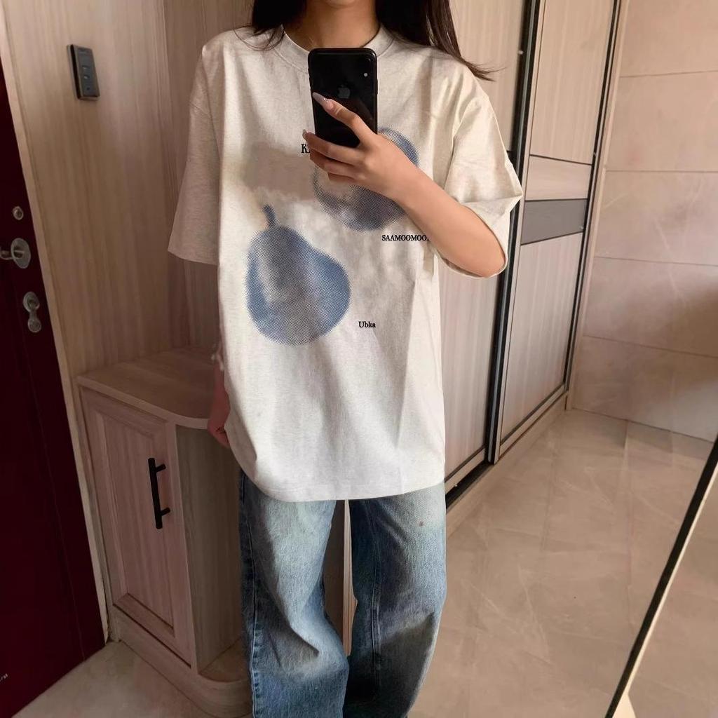 American Retro High Street Pure Cotton Loose-Fit Women’s Half-Sleeve T-Shirt, Summer 2025 New Design.