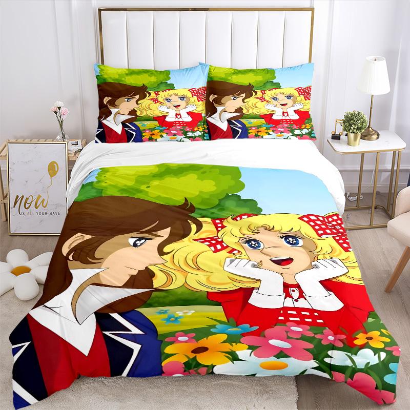 Floral Fantasy Adventure Print 3Pcs Bedding Setduvet Cover With 2 Bedropillowcase Home Birthday Gift