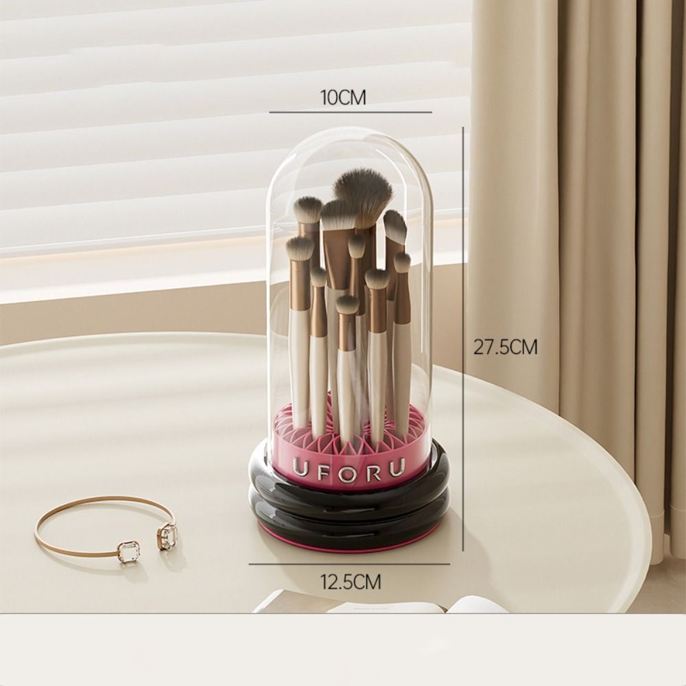 Dustproof Makeup Brush Storage Bucket Desktop Organizer Box Beauty Makeup Egg Cleaning