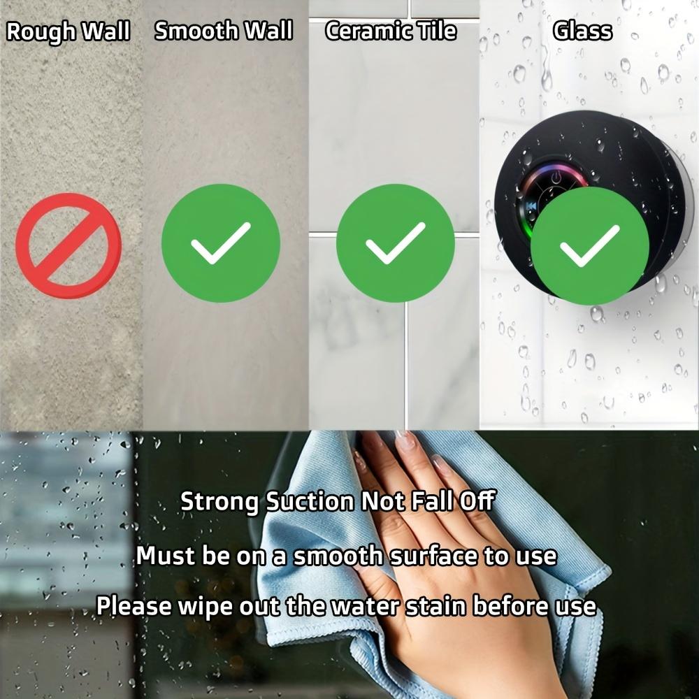 Přenosný voděodolný bezdrátový reproduktor s přísavkou -USB nabíjení, párty, koupelna, cestování a outdoor, osvětlení koupelnový voděodolný bezdrátový reproduktor