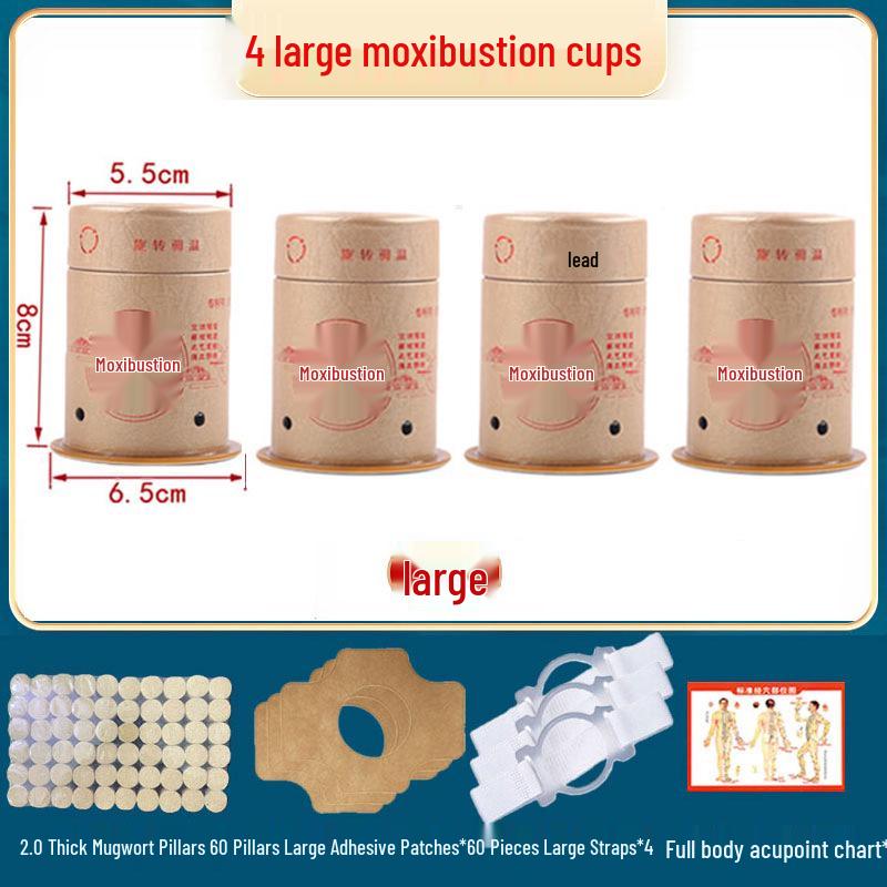 Portable Adjustable Temperature Moxa Moxibustion Tube and Jar Set