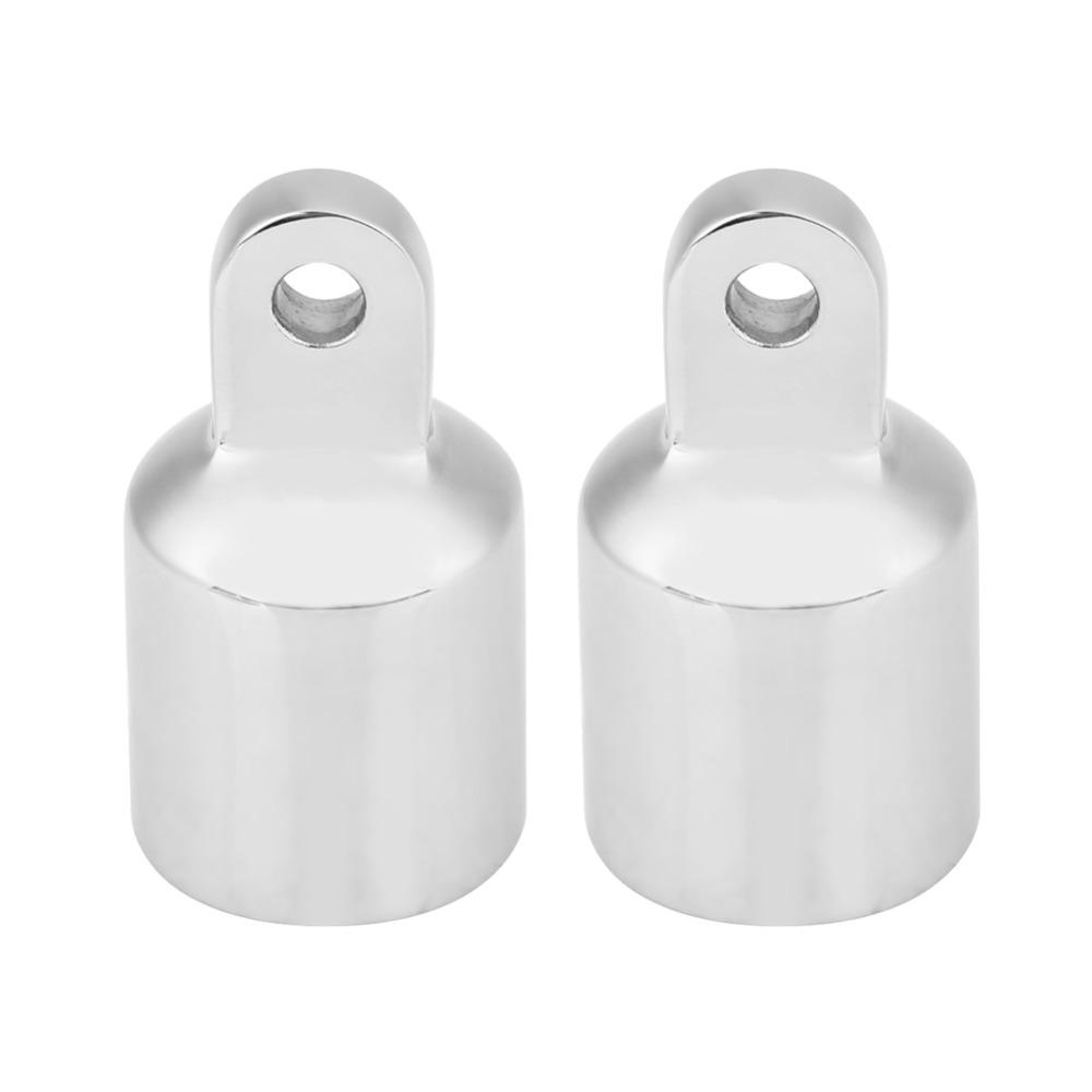 2Pcs Inside Dia 1" 25mm Bimini Top Caps 316 Stainless Steel Tube Fitting Boat Application