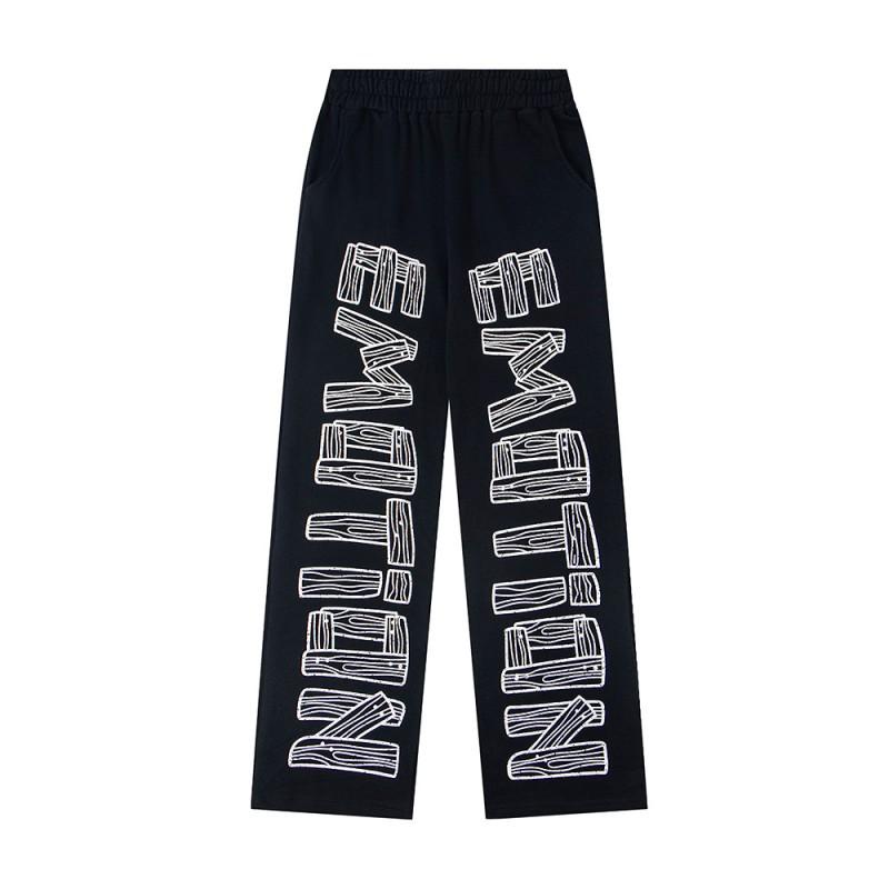 Mens Oversized Hooded Zip-Up Sweatshirt With Rhinestone Letter Print Cotton Streetwear