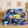 Kpop Felix Stray Kids Coperta in Flanella Morbida Calda per Camera da Letto Soggiorno Letto Viaggio Campeggio Picnic Regalo