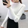 Herbst/Winter Dicke Strickwaren Damen Rollkragenpullover Kurz Slim Gestrickter Pullover