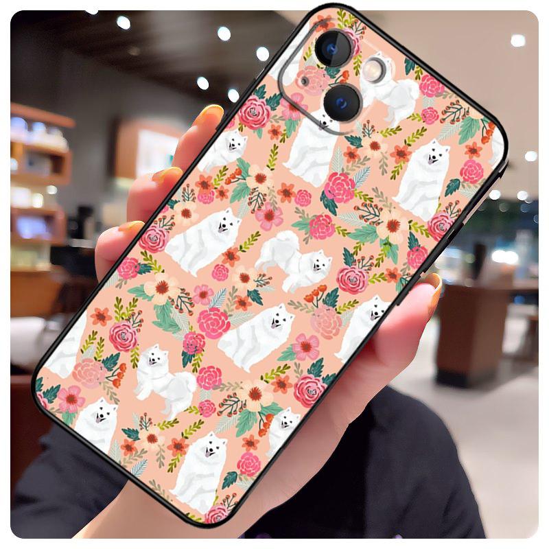 Japanese Spitz Dog Back Case For iPhone 11 14 Pro Max 12 13 Mini 7 8 Plus SE 2020 X XR XS Max Phone Coque