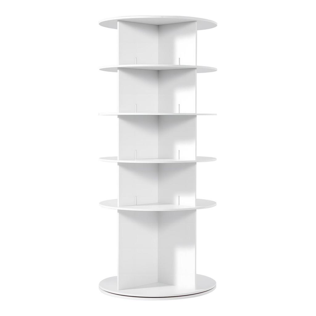 5 Tiers Rotating Shoe Rack Tower, 360° Spinning Shoe Rack, Revolving Storage Round Carousel Display, Freestanding Lazy Susan Organizer Display for