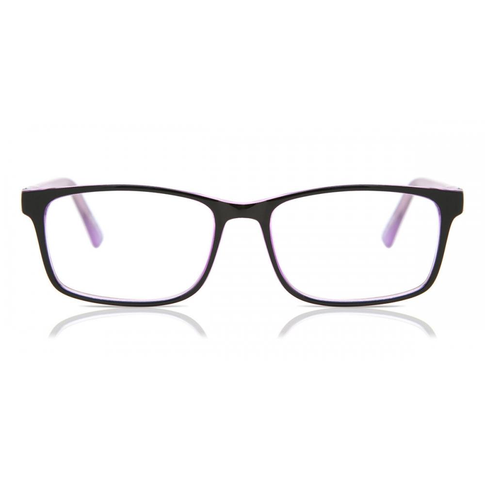 Full Rim Rectangle Black Purple Inside Smartbuy Collection Sandy Cp150e Fashion Unisex Eyeglasses