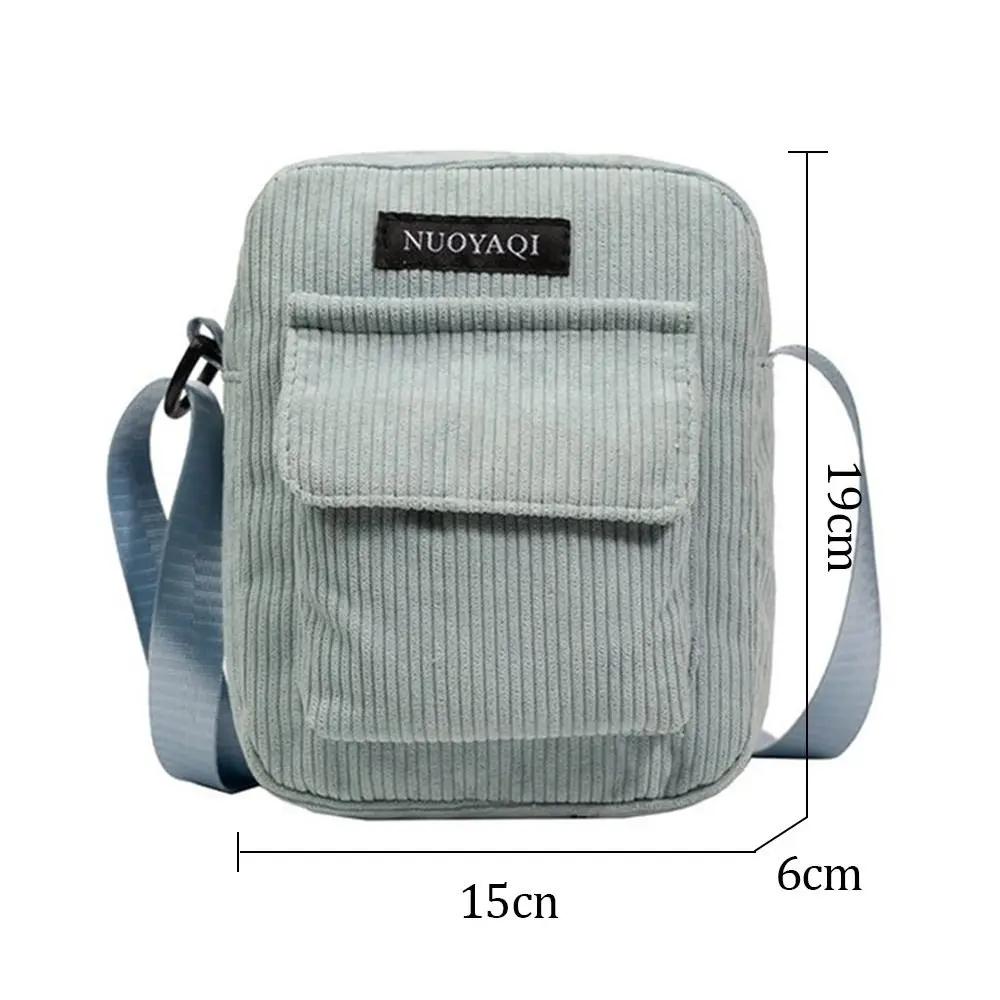 6 Farben Kord-Schultertasche Damen Herren Kord-Umhängetasche Niedliche Kleine Handtaschen Lässige Outdoor-Umhängetaschen