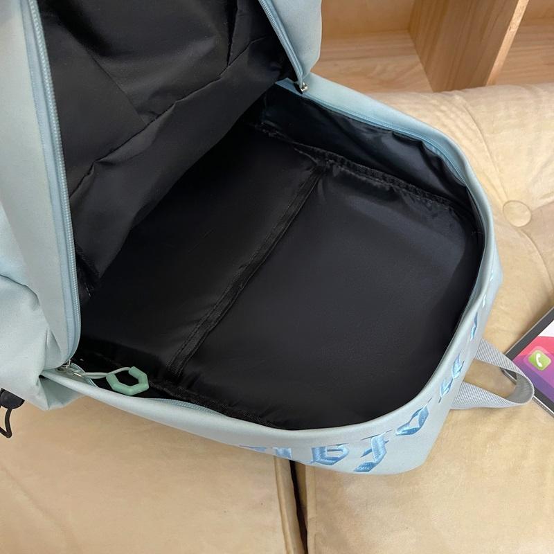 Student Schoolbag Women's Large Capacity Solid Color Backpack