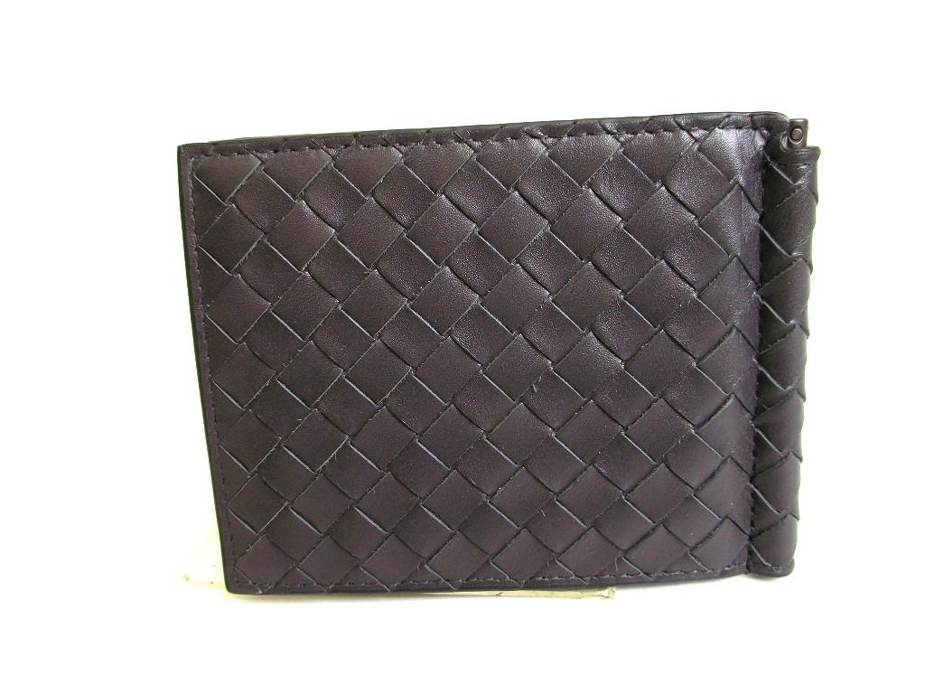 Autentická BOTTEGA VENETA Intrecciato tmavě šedá kožená peněženka s bifoldem #9546 renovovaná