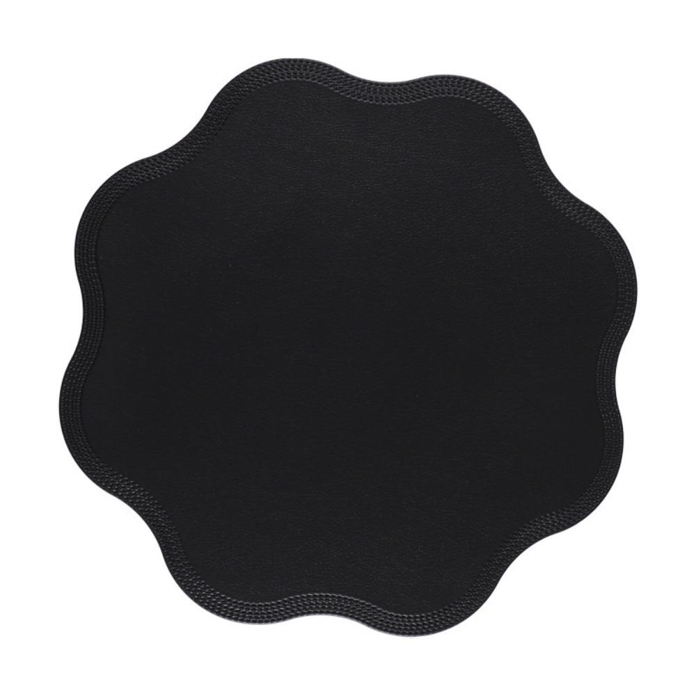 Flower Shaped Tableware Mat Solid Color Non-Slip Placemats Kitchen Tableware
