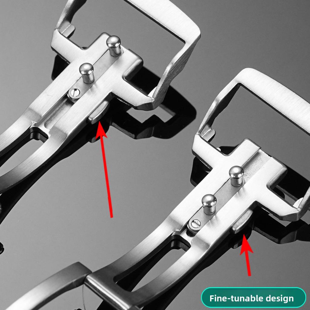 For Longines 18mm Adjustable Butterfly Watch Buckle For Silicone rubber strap Stainless Steel Metal Clasp Watch band Accessories