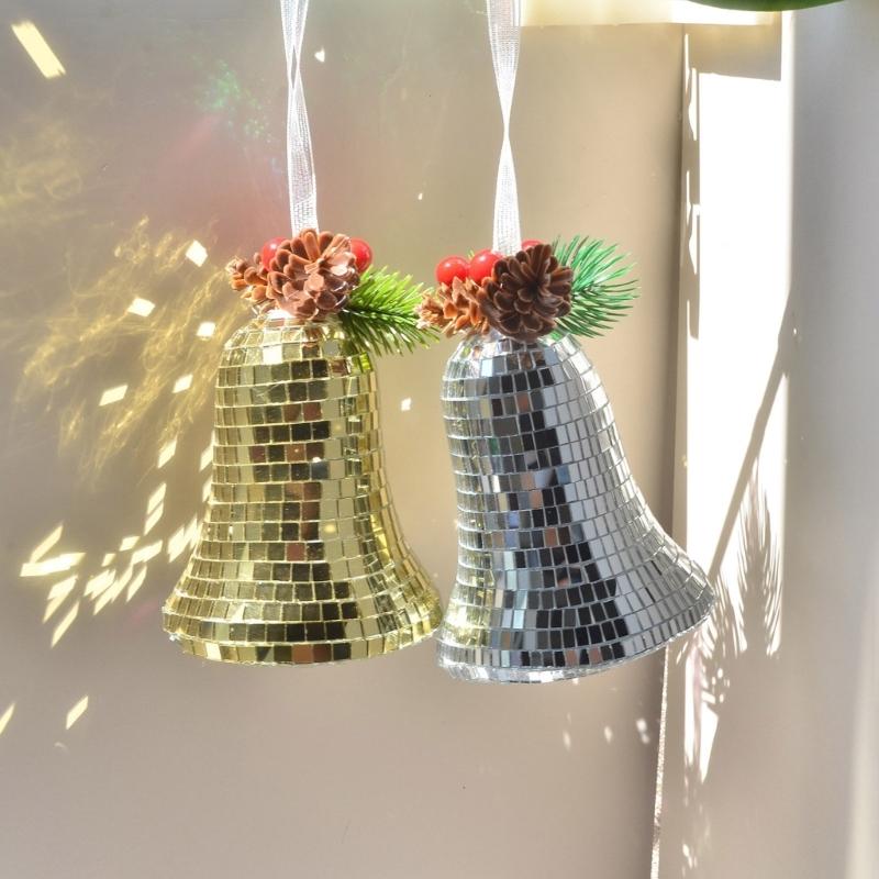 Sparkling Glass Discos Bauble Christmas Tree Hangings Charm Ornament Easy to Hanging Festival Home Decoration Supplies